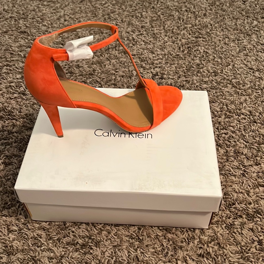 Calvin Klein Nashra Studded Suede heel